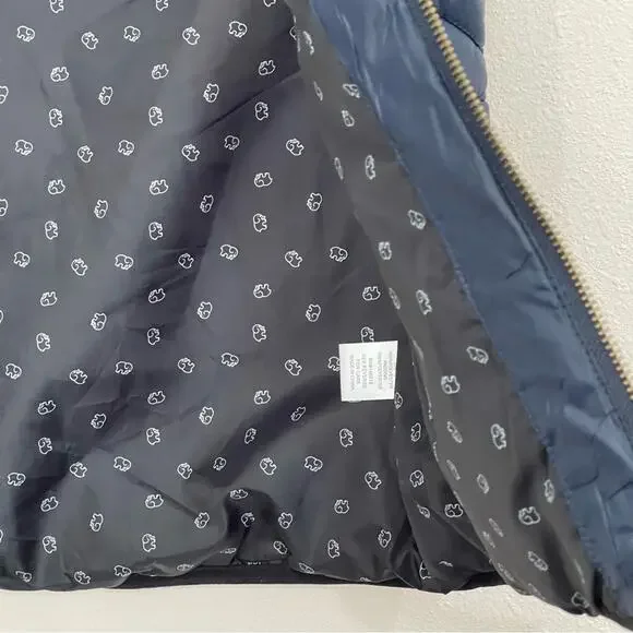 Ivory Ella Quilted Puffer Vest Navy Blue Lightweight Elephant - Small - Picture 4 of 9